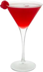 image of french martini cocktail made with Fruity Tipples raspberry premium liqueur