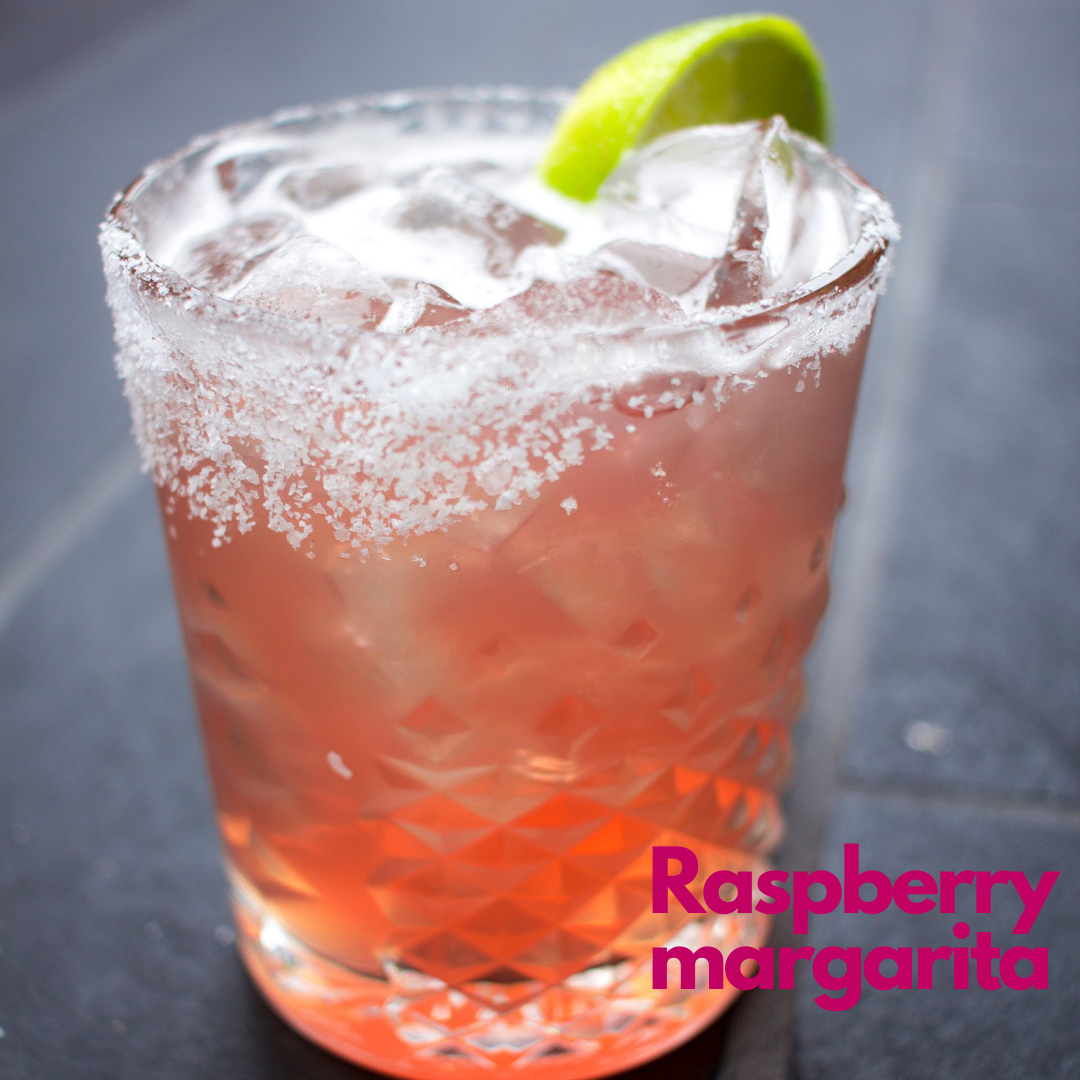 Raspberry margarita cocktail