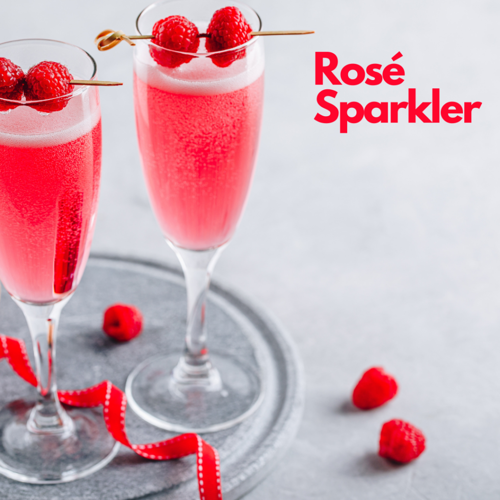 Rosé sparkler cocktail